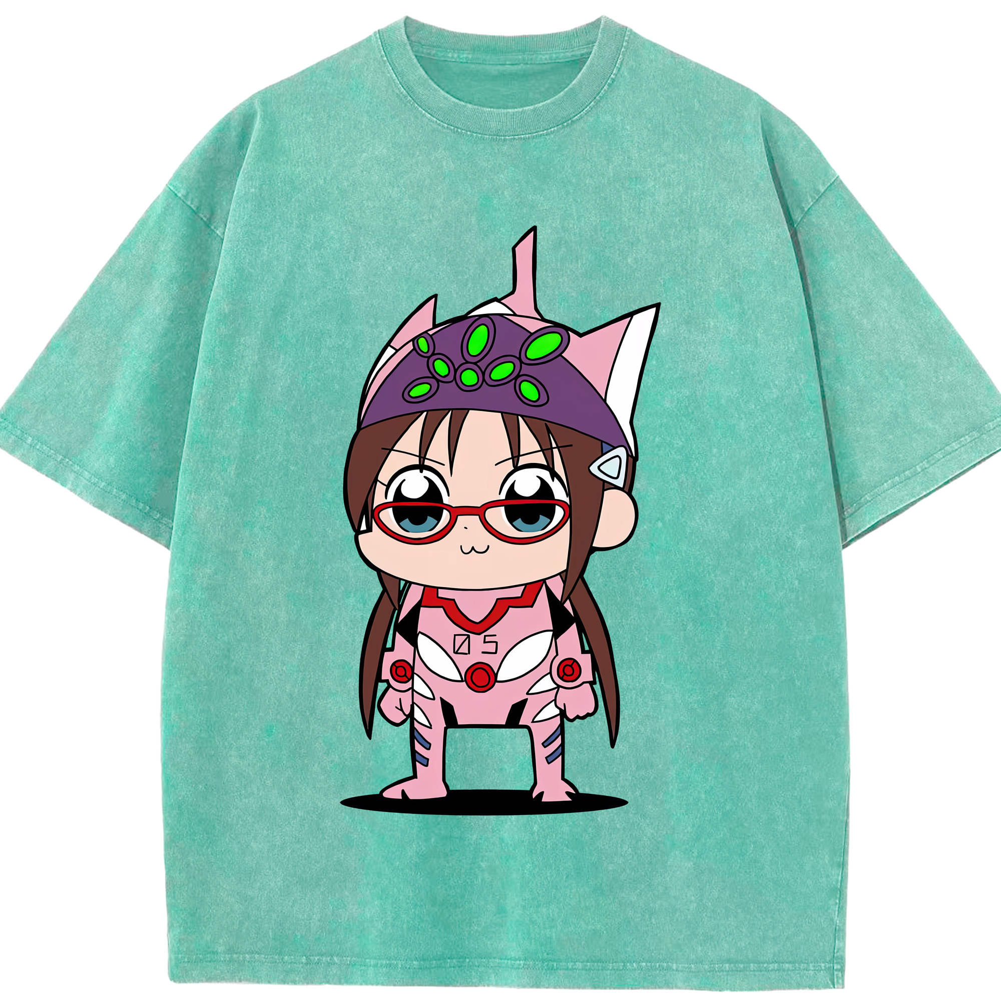（画像用） EVA 新世紀エヴァンゲリオン 綿100% ヴィンテージ風 半袖Tシャツ（フロントプリント）